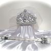 Bride of Christ Crown Bridegroom Scepter set $60. Silver metallic tiara, white satin crown with white netting crystal jeweled veil. 1.5ft white royal scepter wrapped with Peace, Hope and Joy ribbon, topped with white sequins, black/silver metallic trim.