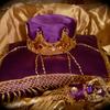 Kingdom Authority ~ Dancer Set $150. Purple Satin 18” Pillow, gold tassel trim, crystal jeweled Crown, and 4’ Elegant Scepter