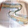 Warfare Organza Wave Streamer Standard $20. Light blue camouflage with coordinating solid color organza ribbons.